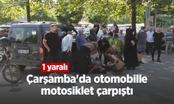 Çarşamba'da otomobille motosiklet çarpıştı: 1 yaralı
