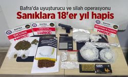 Bafra'da uyuşturucu ve silah operasyonu: Sanıklara 18'er yıl hapis