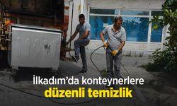 İlkadım’da konteynerlere düzenli temizlik