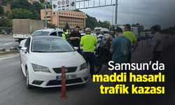 Samsun'da maddi hasarlı trafik kazası