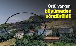 Örtü yangını büyümeden söndürüldü