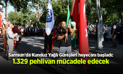 Samsun Vezirköprü'de 20. Kunduz Yağlı Güreşleri Festivali kortej yürüyüşüyle başladı
