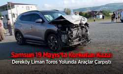 Samsun 19 Mayıs'ta Aynı Yolda Bugün 3. Kaza: İki Araç Çarpıştı