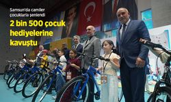 Samsun'da camiler çocuklarla şenlendi, 2 bin 500 çocuk hediyelerine kavuştu!