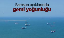 Samsun açıklarında gemi yoğunluğu