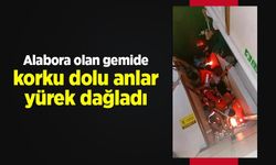 Alabora olan gemide korku dolu anlar yürek dağladı