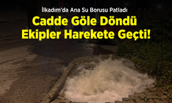 İlkadım'da Ana Su Borusu Patladı: Cadde Göle Döndü, Ekipler Harekete Geçti!