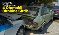 Samsun’da Zincirleme Kaza: 4 Otomobil Birbirine Girdi!