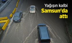 Yağışın kalbi Samsun'da attı