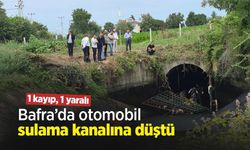 Bafra’da otomobil sulama kanalına düştü: 1 kayıp, 1 yaralı