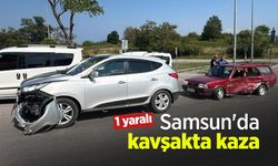 Samsun'da kavşakta kaza: 1 yaralı