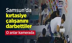 Kırtasiye çalışanını darbettiler; o anlar kamerada