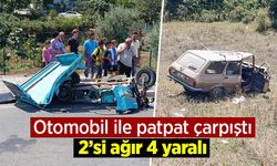 Otomobil ile patpat çarpıştı: 2’si ağır 4 yaralı