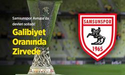 Samsunspor Avrupa'da devleri solladı! Galibiyet oranında zirvede!