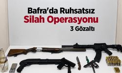 Bafra'da Ruhsatsız Silah Operasyonu: 3 Gözaltı