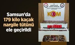 Samsun’da 179 kilo kaçak nargile tütünü ele geçirildi