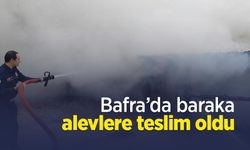 Bafra’da baraka alevlere teslim oldu: İtfaiye müdahale etti