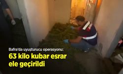 Bafra’da uyuşturucu operasyonu: 63 kilo kubar esrar ele geçirildi