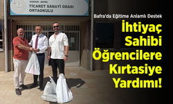 Bafra’da Eğitime Anlamlı Destek: İhtiyaç Sahibi Öğrencilere Kırtasiye Yardımı!