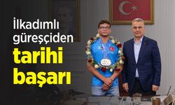 İlkadımlı güreşçiden tarihi başarı