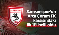 Samsunspor’un Arca Çorum FK karşısındaki ilk 11’i belli oldu