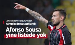 Samsunspor’un Erzurumspor kamp kadrosu açıklandı: Afonso Sousa yine listede yok