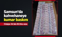 Samsun’da kahvehaneye kumar baskını: 3 kişiye 34 bin 812 lira ceza