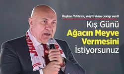 Başkan Yıldırım, eleştirelere cevap verdi! Kış Günü Ağacın Meyve Vermesini İstiyorsunuz