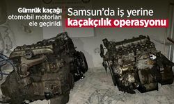 Samsun’da iş yerine kaçakçılık operasyonu: Gümrük kaçağı otomobil motorları ele geçirildi