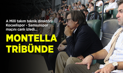 A Milli takım teknik direktörü, Kocaelispor - Samsunspor maçını canlı izledi… MONTELLA TRİBÜNDE