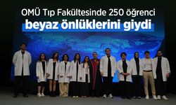 OMÜ Tıp Fakültesinde 250 öğrenci beyaz önlüklerini giydi