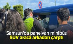 Samsun’da panelvan minibüs SUV araca arkadan çarptı: 1 kişi yaralandı