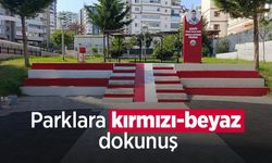 Parklara kırmızı-beyaz dokunuş