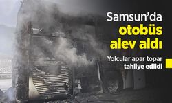 Samsun-Ankara yolunda otobüs alev aldı: Yolcular apar topar tahliye edildi