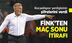 Kocaelispor yenilgisinin şifrelerini verdi! FİNK’TEN MAÇ SONU İTİRAFI