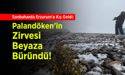 Sonbaharda Erzurum'a Kış Geldi: Palandöken'in Zirvesi Beyaza Büründü!