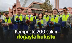 Kampüste 200 sülün doğayla buluştu