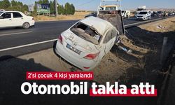 Otomobil takla attı: 2’si çocuk 4 kişi yaralandı