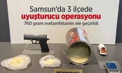 Samsun’da 3 ilçede uyuşturucu operasyonu: 760 gram metamfetamin ele geçirildi
