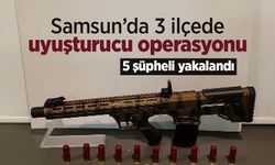 Samsun’da 3 ilçede uyuşturucu operasyonu: 5 şüpheli yakalandı