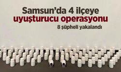 Samsun’da 4 ilçeye uyuşturucu operasyonu: 8 şüpheli yakalandı