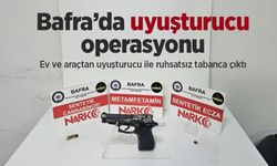 Bafra’da uyuşturucu operasyonu: Ev ve araçtan uyuşturucu ile ruhsatsız tabanca çıktı