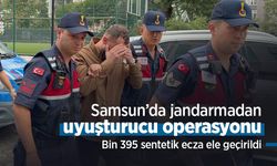 Samsun’da jandarmadan uyuşturucu operasyonu: Bin 395 sentetik ecza ele geçirildi