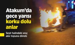 Atakum’da gece yarısı korku dolu anlar: Seyir halindeki araç alev topuna döndü