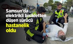 Samsun’da elektrikli bisiklet devrildi: Sürücü hastaneye kaldırıldı