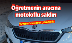 Öğretmenin aracına molotoflu saldırı