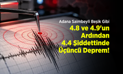 Adana Saimbeyli Beşik Gibi: 4.8 ve 4.9'un Ardından 4.4 Büyüklüğünde Üçüncü Deprem!