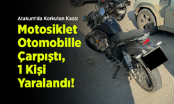 Atakum’da Korkutan Kaza: Motosiklet Otomobille Çarpıştı, 1 Kişi Yaralandı!