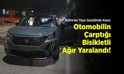 Bafra'da Yaya Geçidinde Kaza: Otomobilin Çarptığı Bisikletli Ağır Yaralandı!