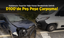 Kastamonu Tosya'da Yağış Kazayı Beraberinde Getirdi: D100'de Peş Peşe Çarpışma!